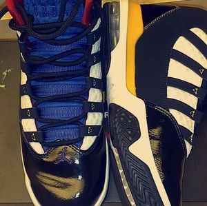red blue black and yellow jordans